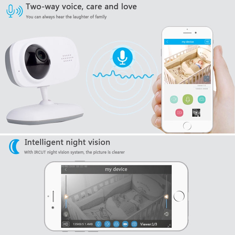 WLSES GC60 720P Wireless Surveillance Camera Baby Monitor, EU Plug, GC60 WLSES GC60 720P Wireless Surveillance Camera Baby Monitor, EU Plug, GC60